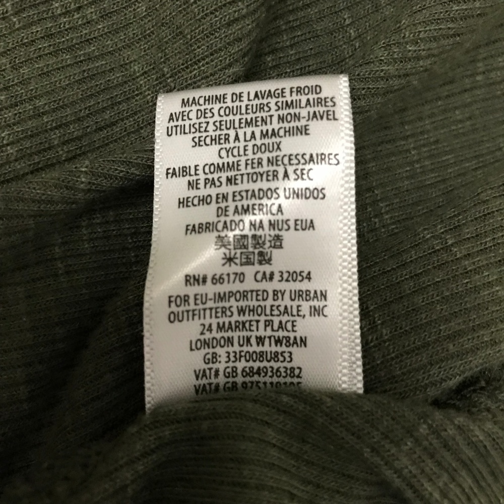๐ดFree People Green Ribbed Tank Top Racer Back S - Picture 7 of 7